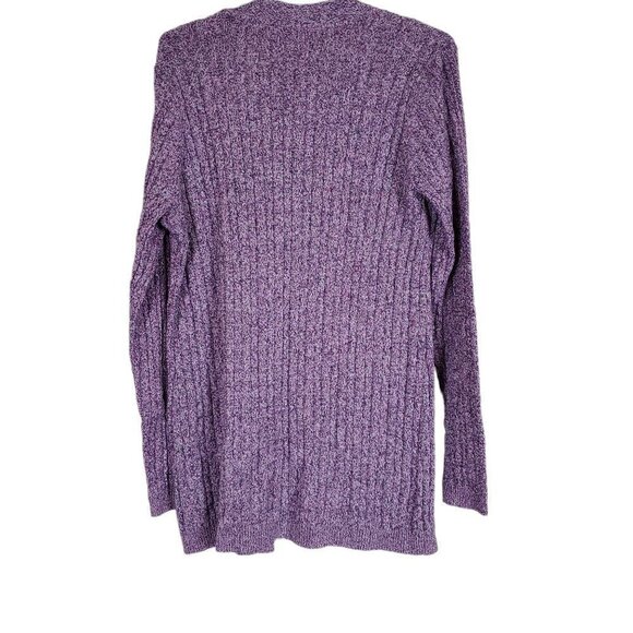 🏆383 Kim Rogers New Long Sleeve Purple Cardigan Sweater - Picture 4 of 6